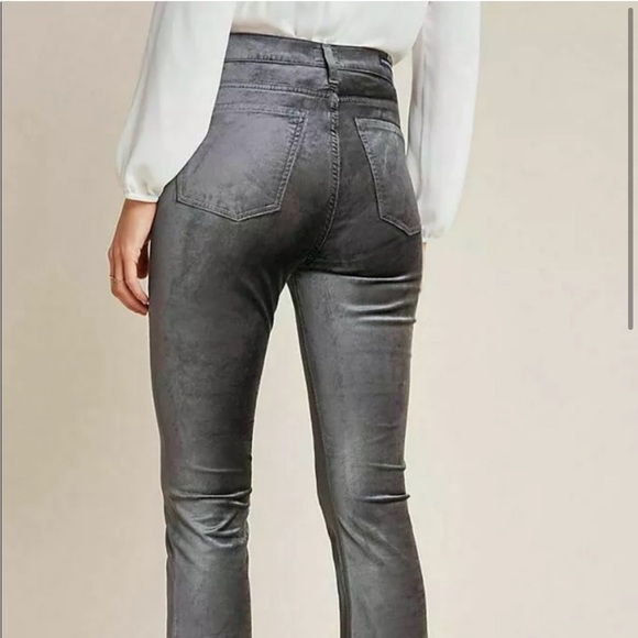 Citizens Of Humanity Charcoal Velvet Georgia Bootcut Flare Pants - Picture 4 of 16